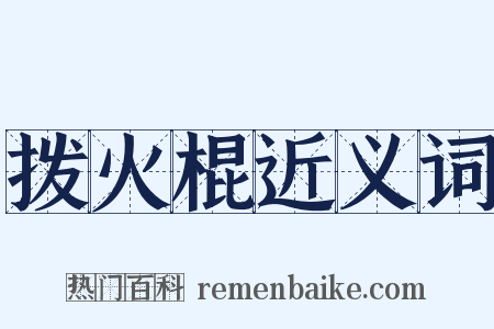 拨火棍近义词是什么意思的图片